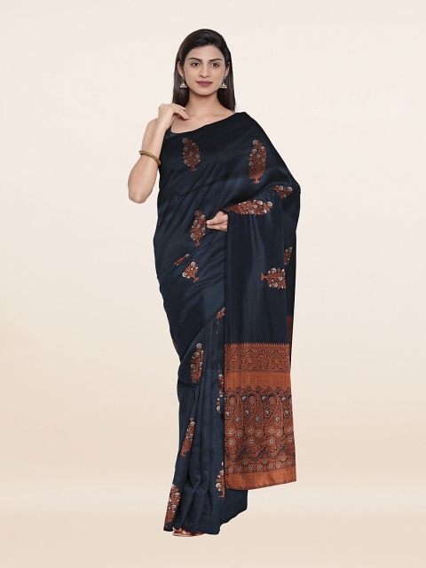 

Pothys Grey & Copper-Toned Woven Design Art Silk Saree