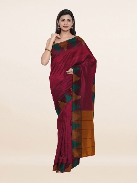 

Pothys Magenta & Green Art Silk Saree
