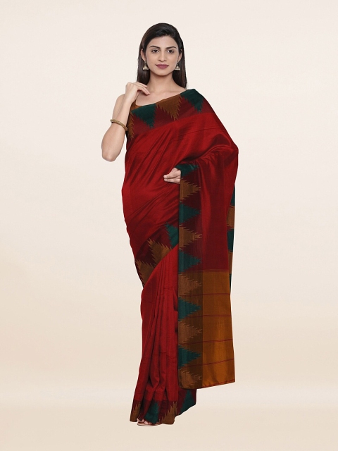 

Pothys Red & Black Woven Design Art Silk Saree