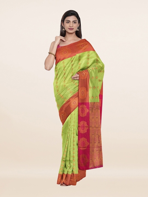 

Pothys Green & Red Woven Design Zari Art Silk Saree