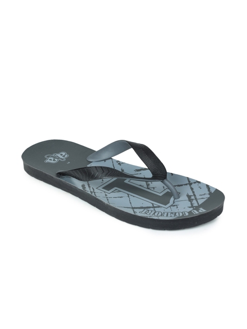 

Liberty Men Grey & Green Printed Room Slippers