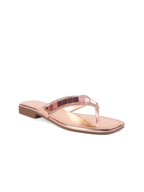 

FABBMATE Women Rose Gold Open Toe Flats