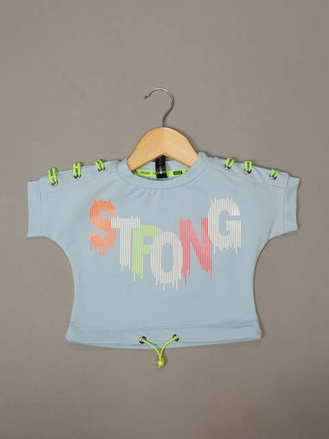 

Mumkins Blue Print Extended Sleeves Top