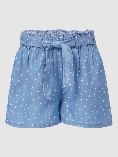 

KIDS ONLY Girls Blue Conversational Printed Tencel Shorts