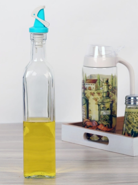 

Home Centre Blue & Transparent Solid Oil Dispenser with Gravity Lid