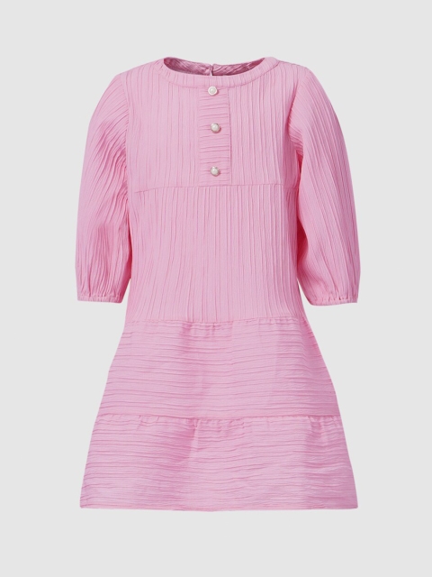 

KIDS ONLY Women Pink Striped A-Line Dress