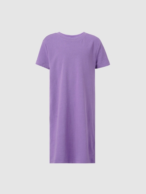 

KIDS ONLY Purple Round Neck T-shirt Dress