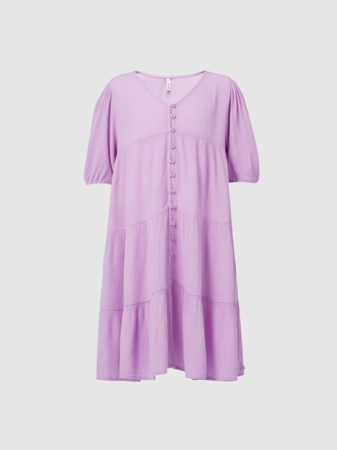 

KIDS ONLY Girls Purple A-Line Tiered Dress