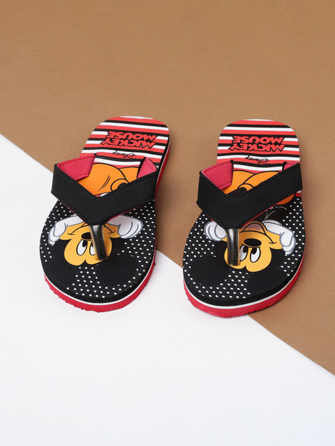 

max Boys Black & Red Printed Thong Flip-Flops