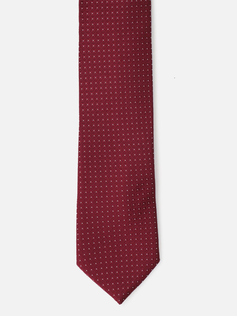 

Van Heusen Men Maroon & White Printed Broad Tie