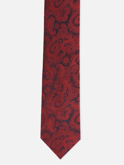

Van Heusen Men Maroon & Black Printed Skinny Tie