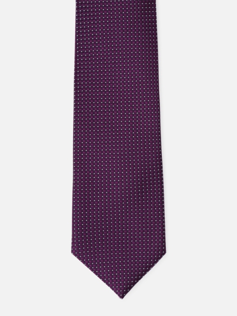 

Van Heusen Men Purple & White Printed Skinny Tie