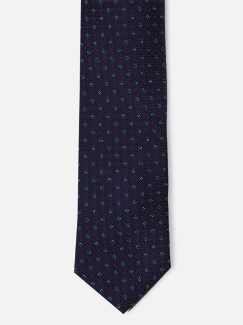 

Van Heusen Men Navy Blue & White Printed Skinny Tie