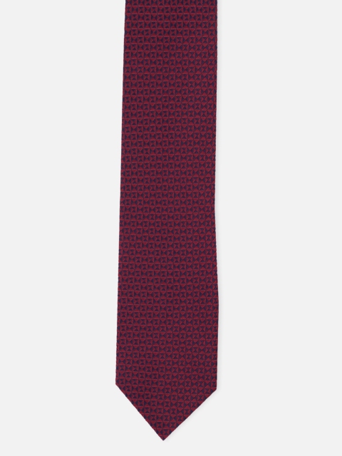 

Van Heusen Men Maroon & Blue Printed Skinny Tie