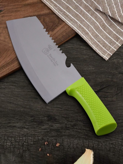 

Gallery99 Green & Silver-Toned Solid Stainless Steel Cutting Knife