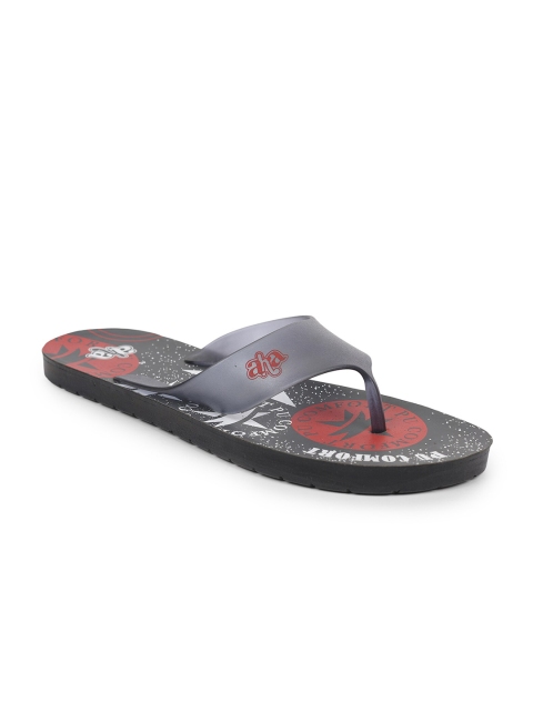 

Liberty Men Black & Red Printed Slip-On