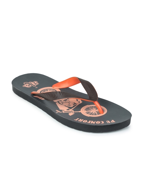 

Liberty Men Brown & Orange Printed Slip-On