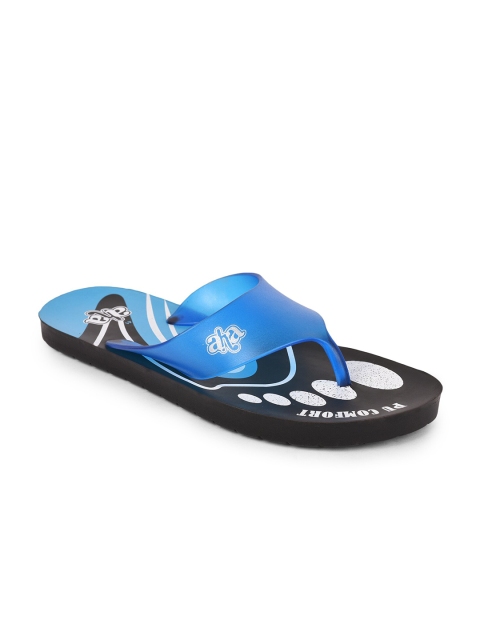 

Liberty Men Blue & White Printed Thong Flip-Flops