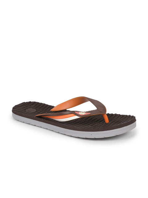 

Liberty Men Brown & Orange Printed Slip-On