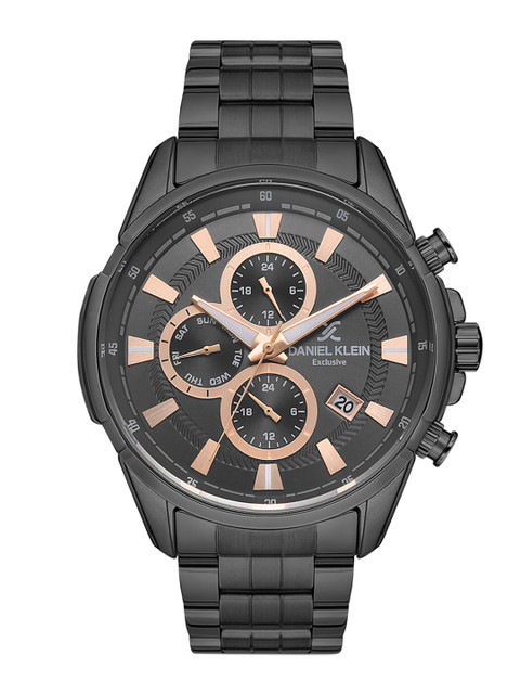 

Daniel Klein Men Black Dial & Black Stainless Steel Bracelet Style Straps Analogue Watch DK 1 13103-3