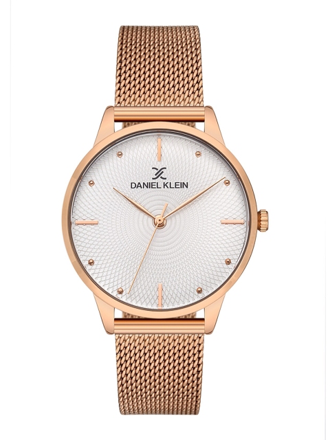 

Daniel Klein Women Pink Dial & Rose Gold Toned Bracelet Style Straps Analogue Watch DK 1 13056-2
