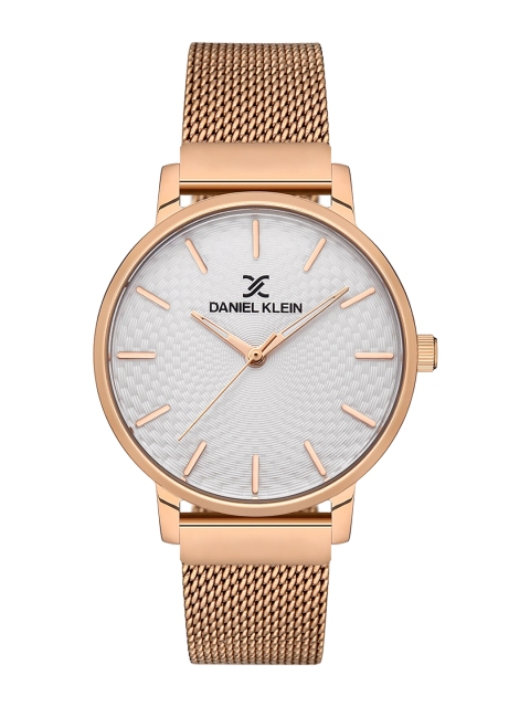 

Daniel Klein Women Pink Dial & Rose Gold Toned Bracelet Style Straps Analogue Watch DK 1 13087-2