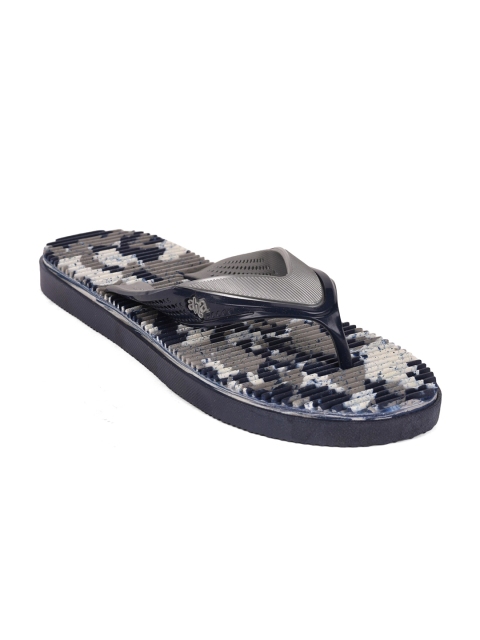 

Liberty Men Grey & Blue Printed Thong Flip-Flops