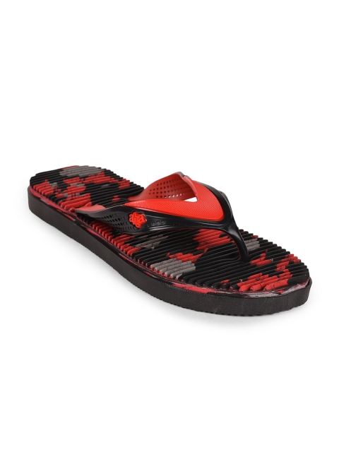

Liberty Men Black & Red Printed Thong Flip-Flops
