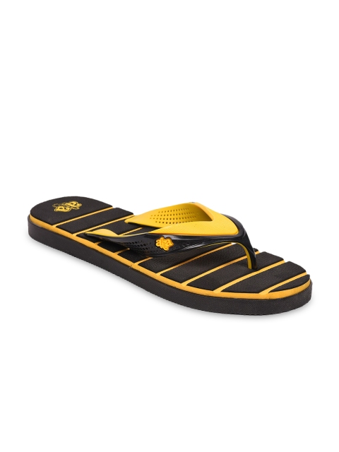 

Liberty Men Black & Yellow Striped Thong Flip-Flops