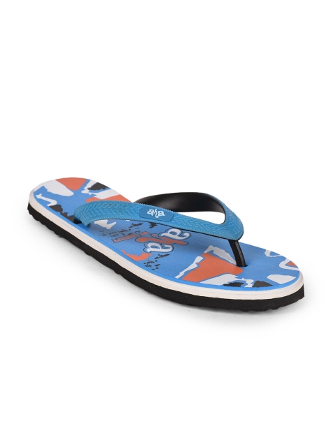 

Liberty Men Blue & Orange Printed Room Slippers