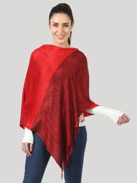 

MUFFLY Women Red & Black Printed Stole