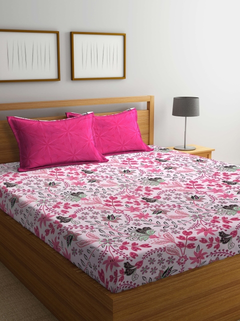 

BOMBAY DYEING Unisex Pink Bedsheets