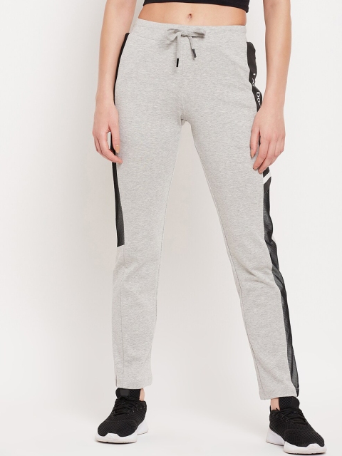 

Madame Women Grey Solid Cotton Track Pants