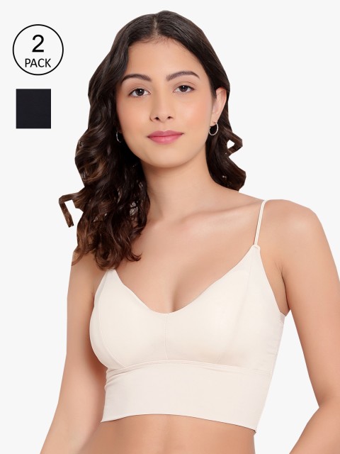 

PARKHA Black & Beige Set Of 2 Bralette Bra