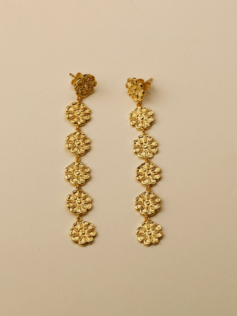 

STILSKII Women Gold-Toned Contemporary Drop Earrings