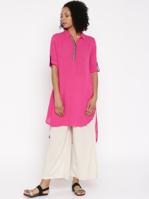 

Colour Me by Melange Pink High-Low Tunic