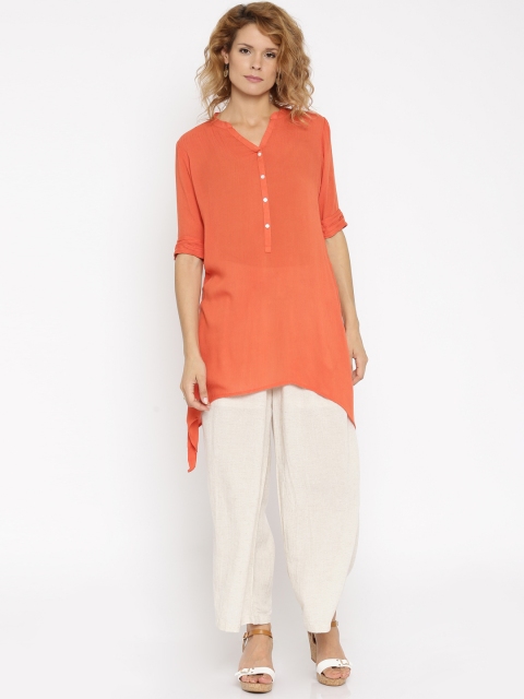 

Colour Me by Melange Orange Solid Tunic