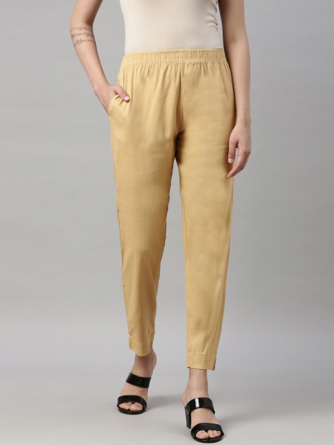 

GOLDSTROMS Women Beige Cigarette Trouser
