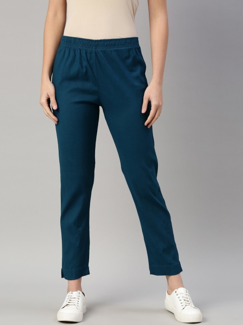 

GOLDSTROMS Women Blue Cigarette Trouser