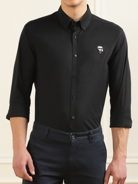

Karl Lagerfeld Men Black Casual Shirt