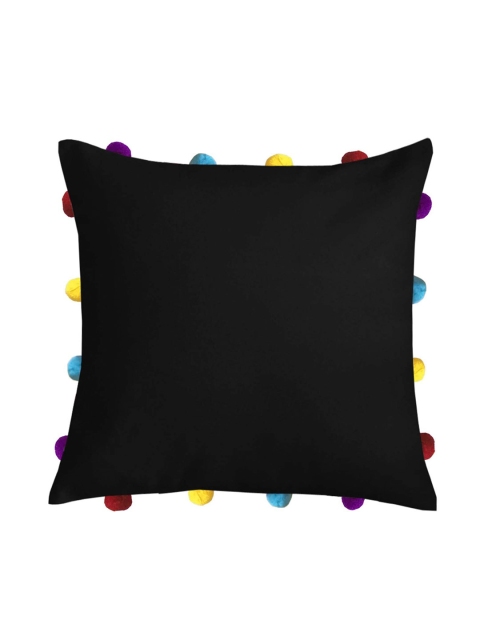 

Lushomes Black & Blue Square Cushion Covers