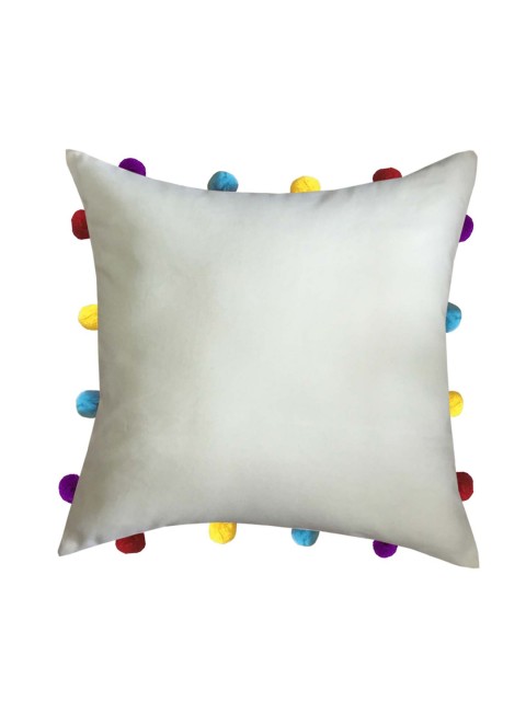 

Lushomes Off White & Blue Square Cushion Covers