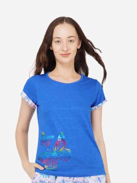 

ARTEMIS Women Blue & Pink Printed Night suit