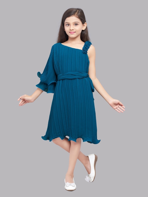 

Pink Chick Teal Georgette Dress