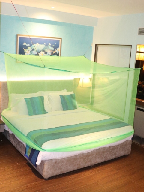 

Silver Shine Green Solid Foldable Mosquito Net