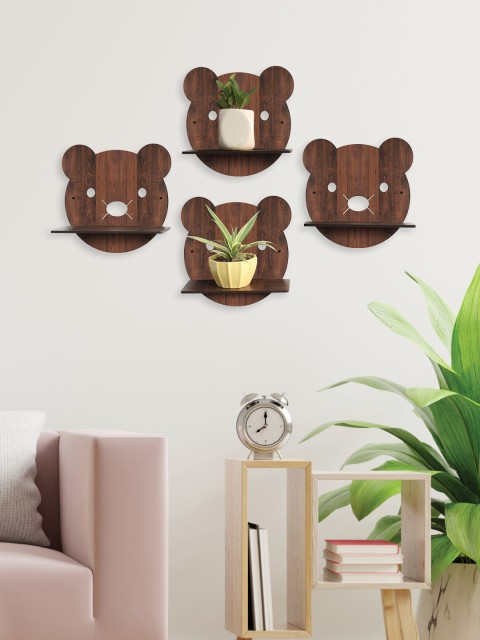 

RANDOM Set Of 4 Brown Mickey Wall Hanging Planters