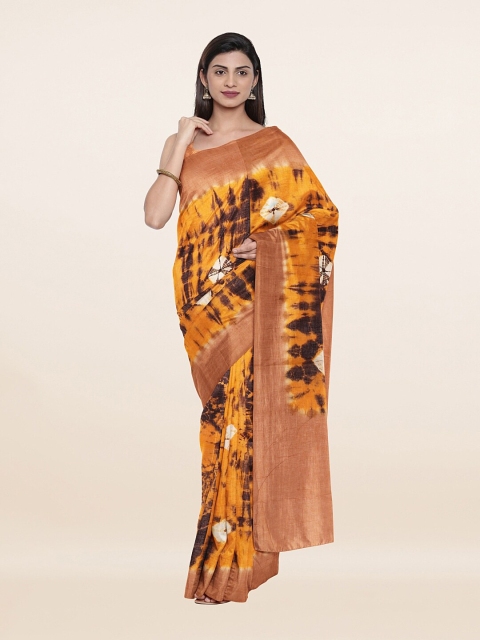 

Pothys Yellow & Black Bandhani Pure Cotton Saree