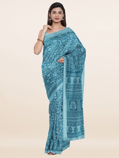 

Pothys Blue Floral Saree