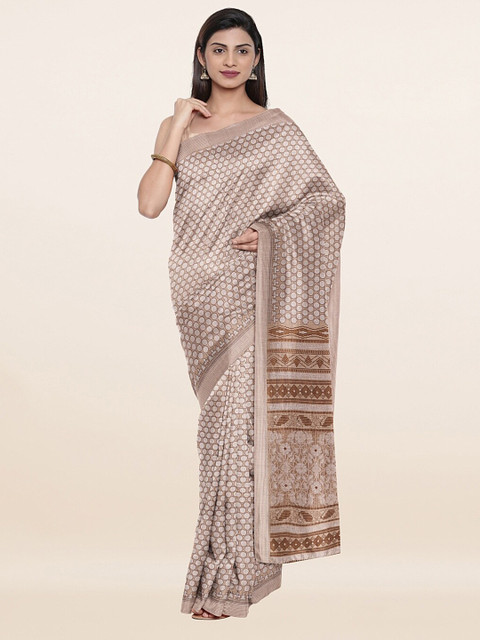 

Pothys Tan & Brown Saree