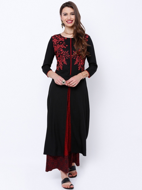 

Vishudh Black Printed Kurta